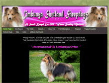 Tablet Screenshot of limbunyashetlandsheepdogs.com